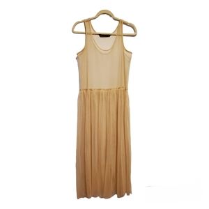 Nude Tulle Tank Dress